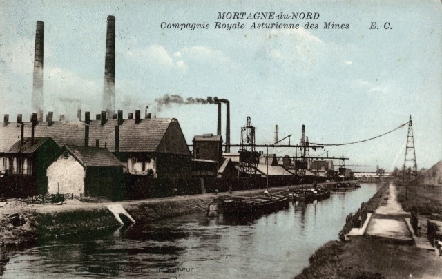 Mortagne du nord 59 l'usine metallurgique cpa