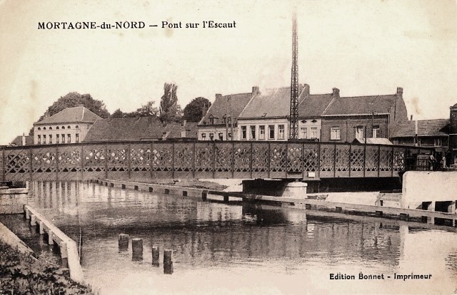 Mortagne du nord 59 le pont sur l escaut cpa