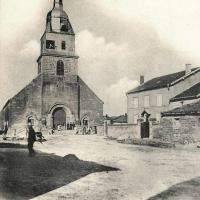 Mouzay (Meuse) L'église et le presbytère CPA