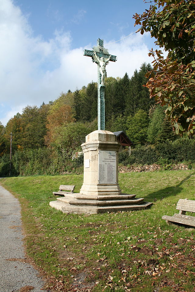 Murat-sur-Vèbre (Tarn) Croix près de l'église Saint Etienne