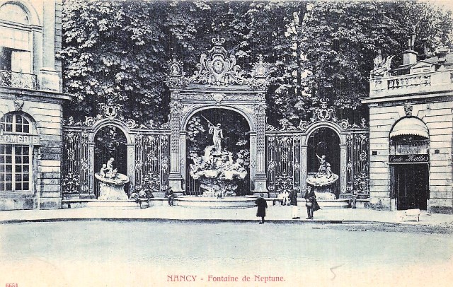 Fontaine de Neptune, Place Stanislas, cpa