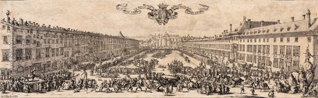 Place de la Carrière en 1627, cpa