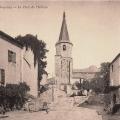 La place de l'Abbaye (cpa)