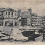 Narbonne aude l entree de la ville cpa