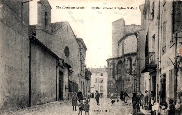 Narbonne aude l hopital general et l eglise saint paul cpa