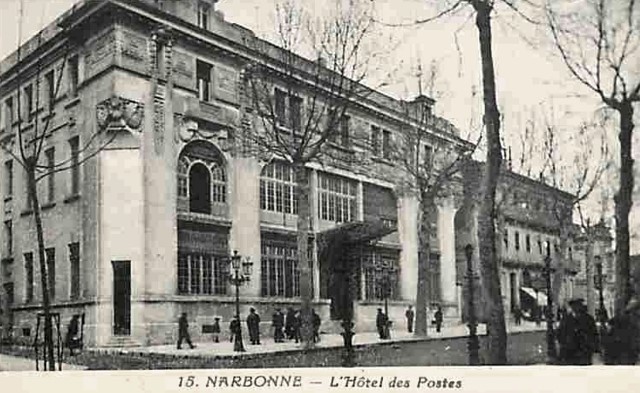 Narbonne aude l hotel des postes cpa