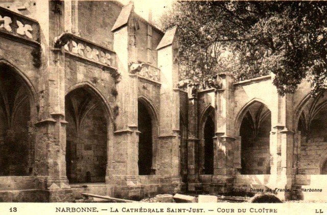 Narbonne aude la cathedrale saint just le cloitre cpa
