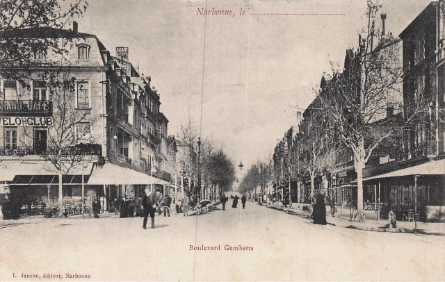 Narbonne aude le boulevard gambetta cpa