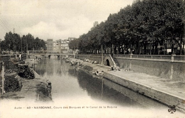 Narbonne aude le canal de la robine cpa