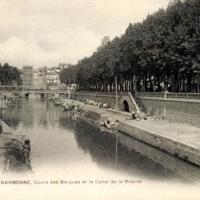 Le canal de la Robine (cpa)