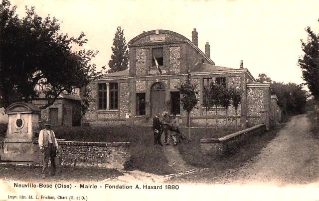 Neuville bosc oise l ecole en 1900 cpa 