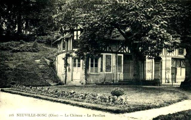 Neuville bosc oise le chateau pavillon cpa