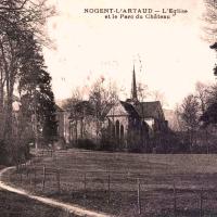 Nogent l'Artaud (Aisne) CPA Eglise et parc du château