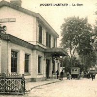 Nogent l'Artaud (Aisne) CPA Gare