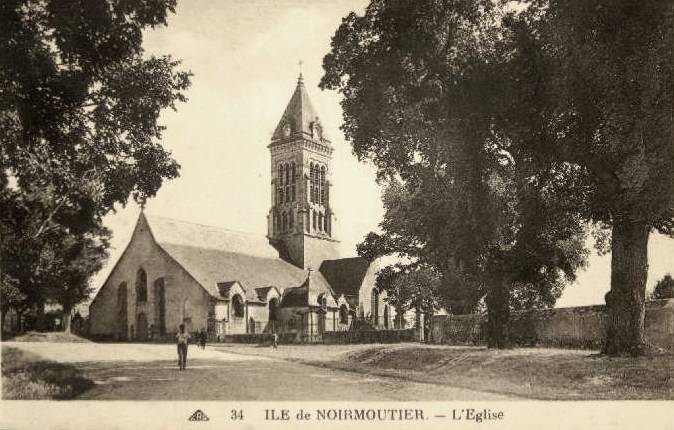 Noirmoutier-en-l'île (Vendée) L'église Saint Philbert CPA