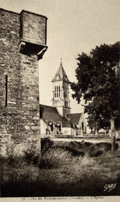 Noirmoutier-en-l'île (Vendée) L'église Saint Philbert CPA