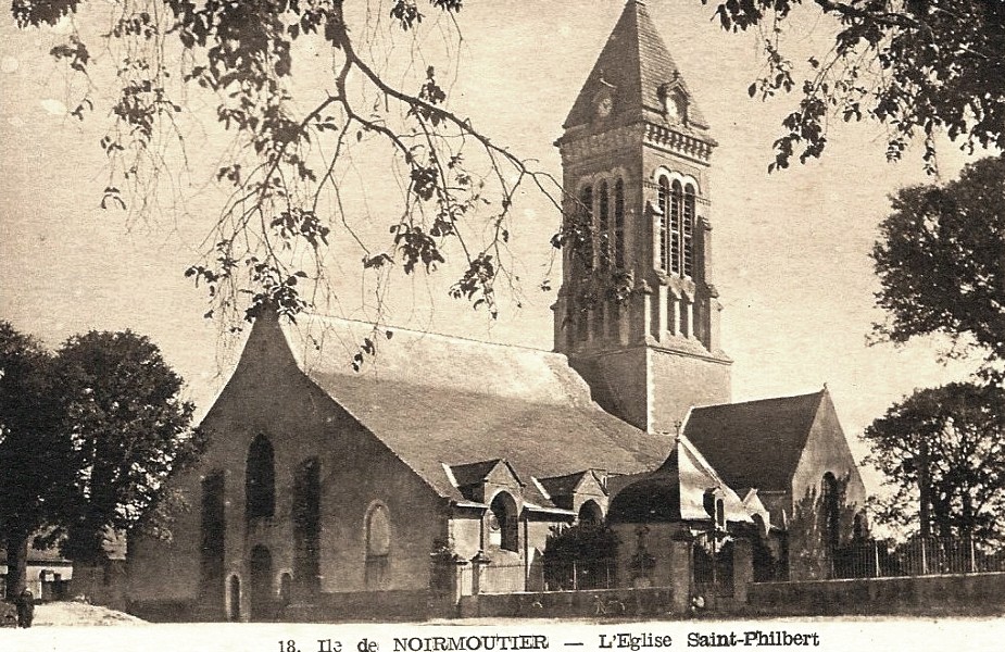 Noirmoutier-en-l'île (Vendée) L'église Saint Philbert CPA