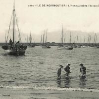 Noirmoutier-en-l'île (Vendée) L'Herbaudière, la plage CPA