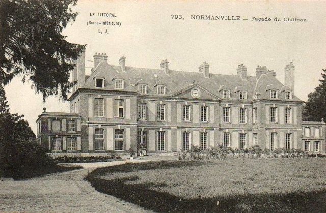 Normanville seine maritime chateau cpa