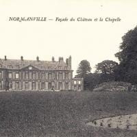 Normanville seine maritime chateau et chapelle cpa
