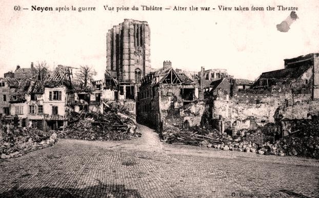 Noyon oise cpa 1914 1918 cathedrale