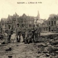 Noyon oise cpa 1914 1918 hotel de ville 