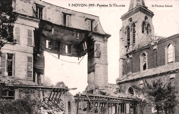 Noyon oise cpa 1919 le pensionnat saint thomas