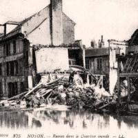 Noyon oise cpa 1914 1918 quartier inonde