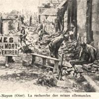 Noyon oise cpa 1914 1918 recherche des mines allemandes