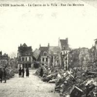 Noyon oise cpa 1914 1918 rue des merciers