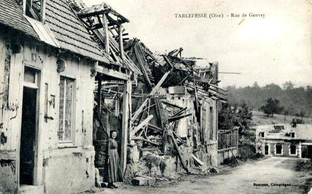 Noyon oise cpa 1914 1918 tarlefesse rue de genvry