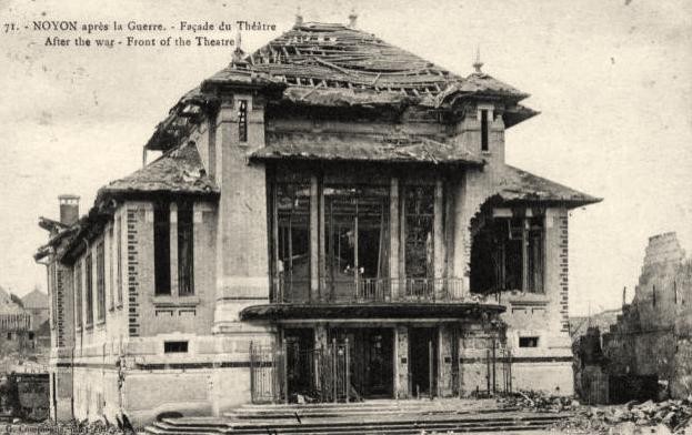 Noyon oise cpa 1914 1918 theatre