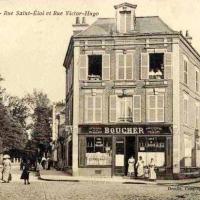 Noyon oise cpa boucherie rue saint eloi