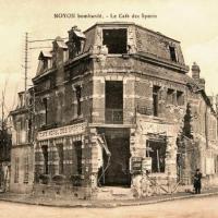 Noyon oise cpa cafe des sports bombarde