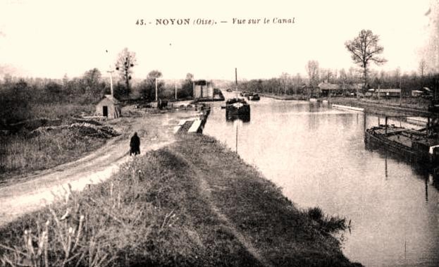 Noyon oise cpa canal 