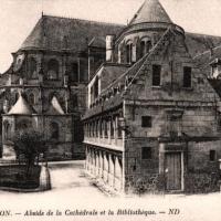 Noyon oise cpa cathedrale abside et bibliotheque