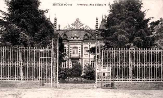 Noyon oise cpa chateau rue d orroire