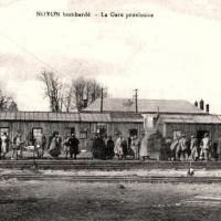 Noyon oise cpa gare provisoire apres 1919