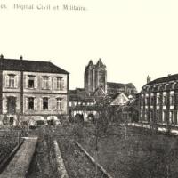 Noyon oise cpa hopital civil et militaire