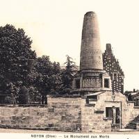 Noyon oise cpa monument aux morts