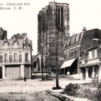 Noyon oise cpa place du marche aux bles