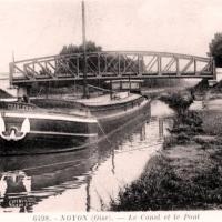 Noyon oise cpa pont et canal