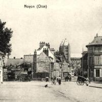 Noyon oise cpa rue 