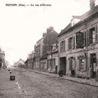 Noyon oise cpa rue d orroire 1912