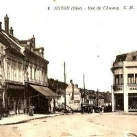 Noyon oise cpa rue de chauny