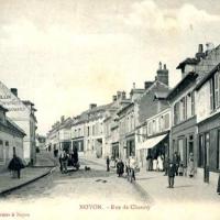 Noyon oise cpa rue de chauny