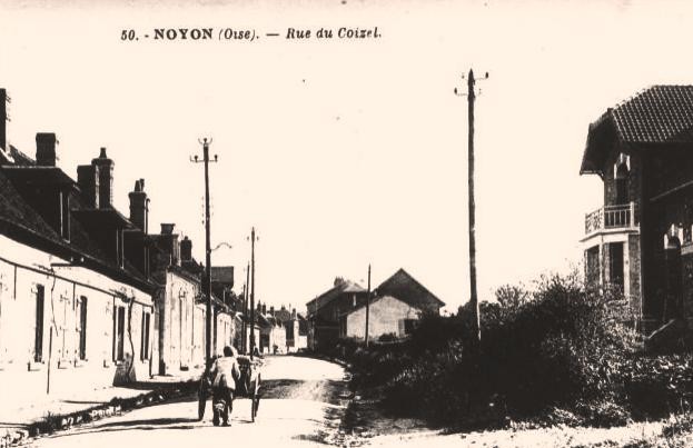 Noyon oise cpa rue du coizel