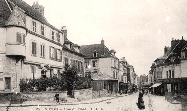 Noyon oise cpa rue du nord