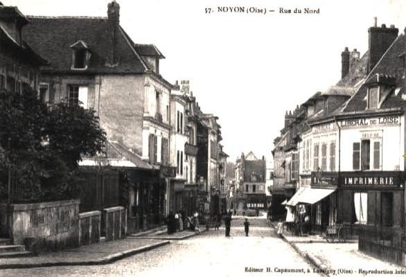 Noyon oise cpa rue du nord