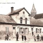 Oeuilly (Aisne) CPA mairie, école, église Saint Rémi